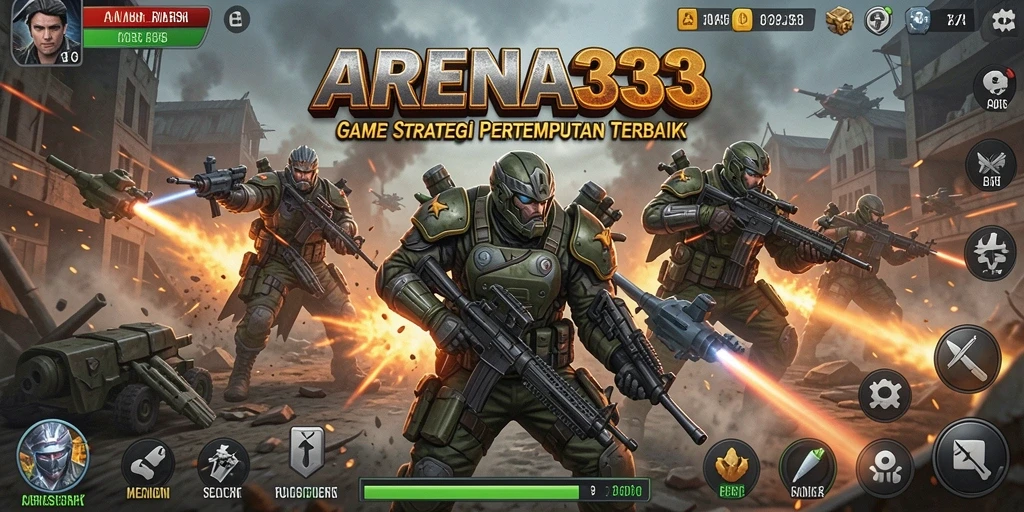 Tampilan seru gameplay <strong>ARENA333</strong> menunjukkan pertempuran strategi yang mendebarkan.