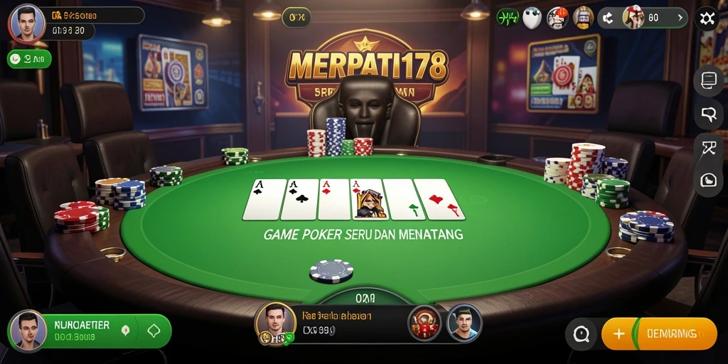 Tampilan gameplay menarik dari game Poker MERPATI178.