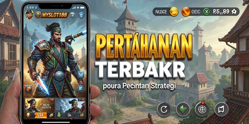 Tangkapan layar MYSLOT188 menampilkan aksi pertahanan menara yang mendebarkan.