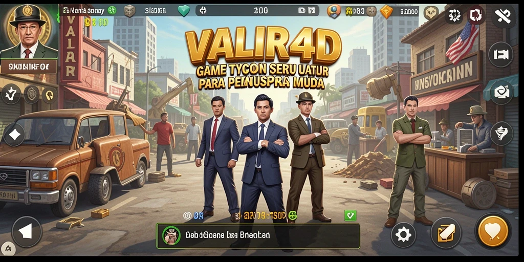 Tampilan gameplay <strong>VALIR4D</strong> yang menarik menunjukkan pengelolaan bisnis yang penuh strategi.